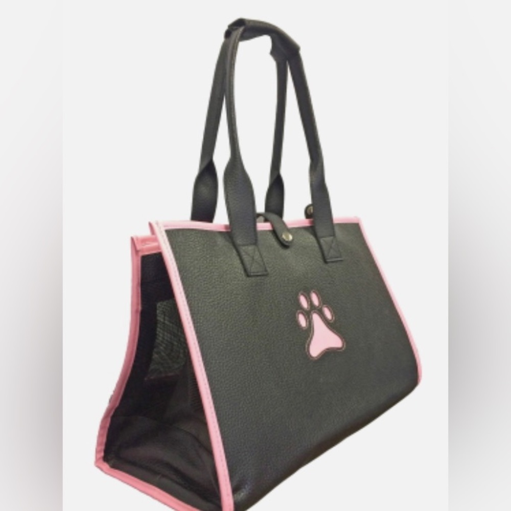 Black posh paw pet carrier- suitable for small cats and dogs